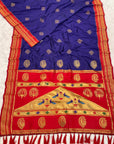 Violet Soft Silk Saree with Kolam Motifs and Traditional Paithani Pallu
