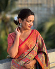 Pink Dharmavaram Leheriya Silk Rich Zari Woven Saree