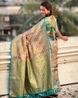 Blue Dharmavaram Leheriya Silk Rich Zari Woven Saree