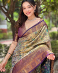 Wine Dharmavaram Traditional Zari Woven Silk Saree
