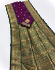 Wine Soft Kanjivaram Silk Zari Woven Traditional Saree