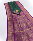 Peacock Blue Soft Kanjivaram Silk Zari Woven Traditional Saree