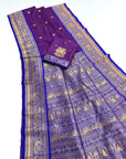 Purple Soft Kanjivaram Silk Zari Woven Traditional Saree
