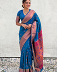 Rama Yeola Nath Paithani Silk Zari Woven Saree