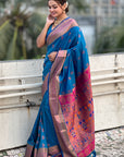 Rama Yeola Nath Paithani Silk Zari Woven Saree