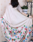Cream Tussar Silk Floral Jaal Printed Saree with Zari Border