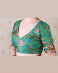 Pink Soft Tussar Silk Striped & Floral Printed Saree