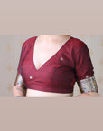 Maroon Banarasi Soft Silk Meenakari Jaal Zari Woven Saree
