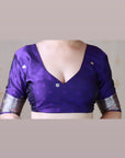 Violet Banarasi Soft Silk Meenakari Jaal Zari Woven Saree