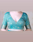 Light Pink Soft Silk Banarasi Zari Woven Peacock Butta Saree