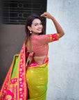 Mehendi Green Soft Traditional Silk Saree with Zari Woven Cow Motifs and Pichwai Pallu