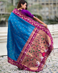 Rama Rajhans Paithani Silk Contrast Zari Woven Saree