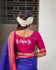 Violet Vitthal Rukmini Contrast Paithani Silk Zari Woven Saree