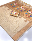 Cream Soft Paithani Silk Saree with Rajhans Pallu