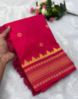 Rani Pink Traditional Gadwal Inspired Paithani Silk Saree