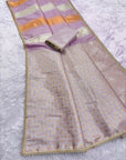 Lavender Soft Patta Concept Silk Saree with Fancy Lace work
