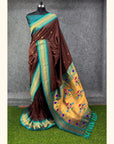 Coffee Premium Traditional Maharani Paithani Silk Saree