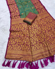 Green Soft Silk Zari Woven Saree with Butterfly Concept Saree
