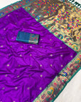 Purple Traditional Yeola Paithani Silk Zari Woven Saree