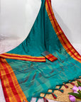 Rama Blue Traditional Narayanpet Mul Cotton Saree