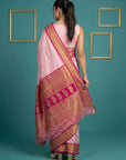 Baby Pink Premium Soft Gadwal Silk Zari Woven Saree