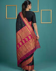 Black Premium Soft Gadwal Silk Zari Woven Saree