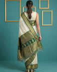 Cream Premium Soft Gadwal Silk Zari Woven Saree