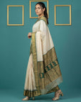 Cream Premium Soft Gadwal Silk Zari Woven Saree