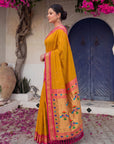 Gold Premium Traditional Maharani Paithani Silk Saree