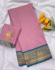 Light Pink Soft Kanjivaram Silk Zari Woven Traditional Saree