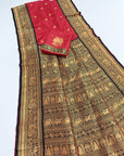 Red Soft Kanjivaram Silk Zari Woven Traditional Saree