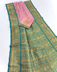 Light Pink Soft Kanjivaram Silk Zari Woven Traditional Saree