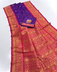 Purple (Red Tone) Soft Kanjivaram Silk Zari Woven Traditional Saree