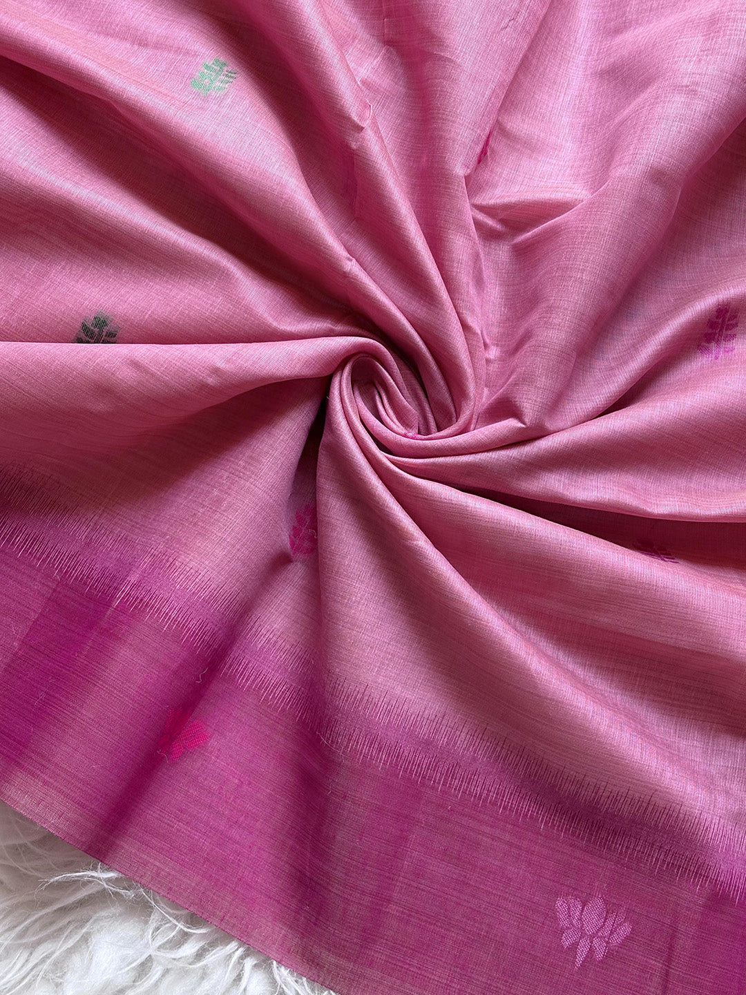 Pink Premium Soft Ikkat Cotton with Pichwai Pattern Saree
