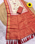 Red Premium Soft Ikkat Pochampally Patola Silk Saree