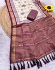Magenta Premium Soft Ikkat Pochampally Patola Silk Saree