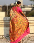 Cream Soft Brocade Tissue Paithani Silk Zari Woven Saree