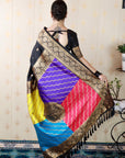 Black Premium Silk with Zari Work & Rangoli Pallu