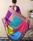 Purple Premium Silk with Zari Work & Rangoli Pallu