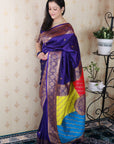 Violet Premium Silk with Zari Work & Rangoli Pallu