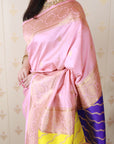 Light Pink Premium Silk with Zari Work & Rangoli Pallu