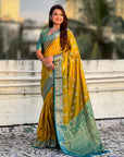 Mehendi Green Soft Ikkat Patola Zari Woven Silk Saree