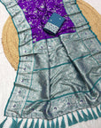 Purple Premium Banarasi Silk Zari Woven Meenakari Floral Jaal Saree