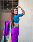 Purple Paithani Silk with Kadiyal Border Saree