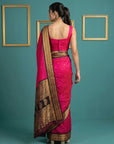 Pink Premium Soft Gadwal Silk Zari Woven Saree
