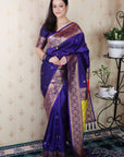 Violet Premium Silk with Zari Work & Rangoli Pallu