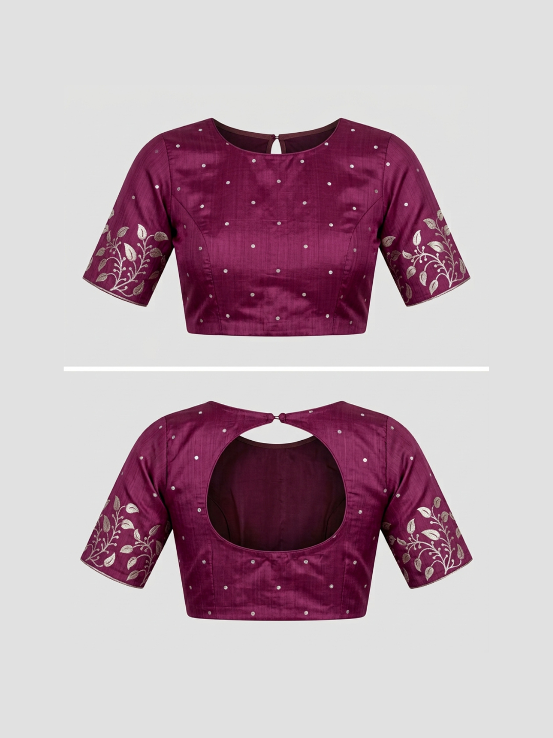 Magenta Premium Soft Matka Cotton with Jamdani Concept Saree