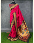Rani Pink Premium Traditional Maharani Paithani Silk Saree