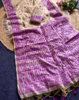 Purple Premium Kashmiri Cotton Jamdani Concept Saree