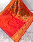 Peach Pure Look Paithani Zari Woven Saree